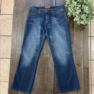 Vintage Zana Di Y2K Flare Jeans - Embroidered "A" Pockets - Size 9